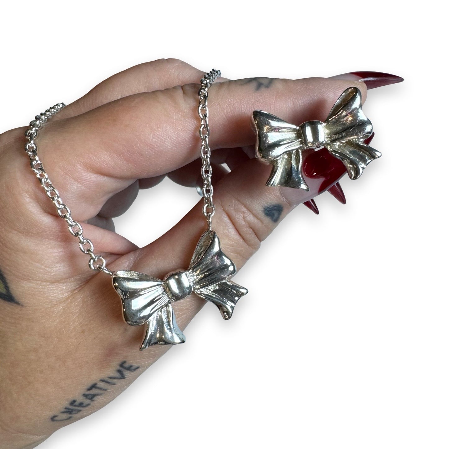 Bow Necklace and Ring set