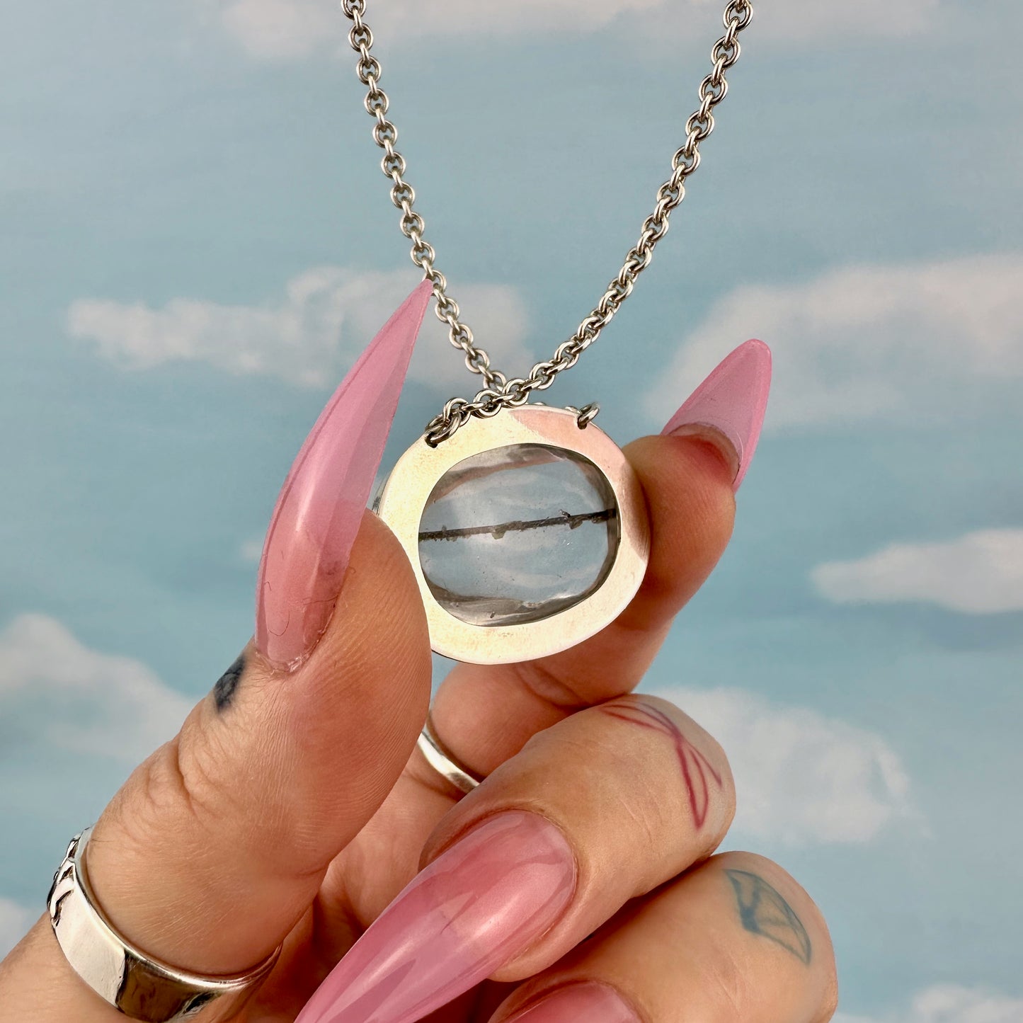 Goat Eye Black Rutilated quartz Necklace