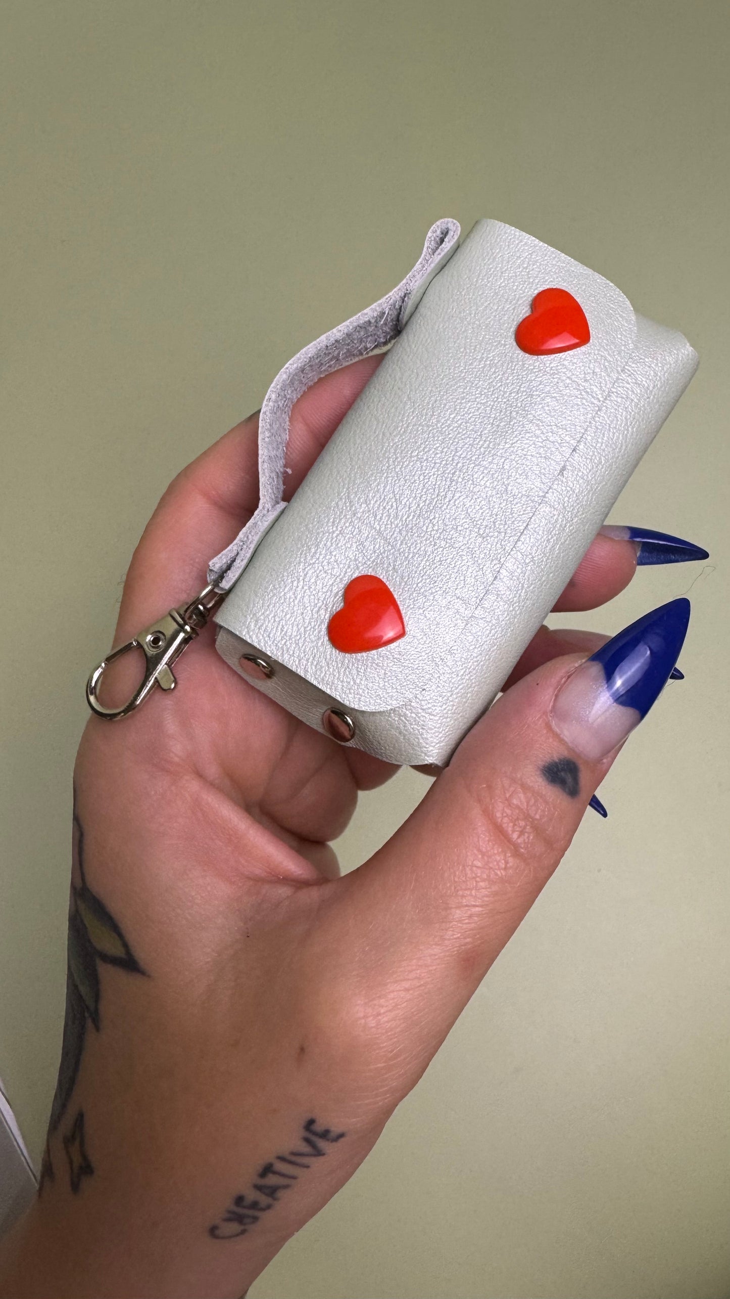 Sophia leather pouch with Honey flavor lip conditioner.
