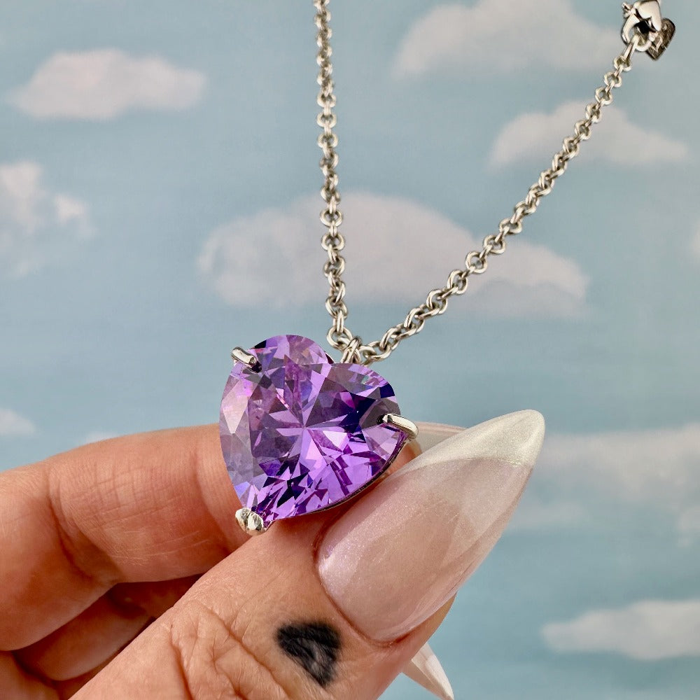 Lavender Heart CG Treasures Necklace
