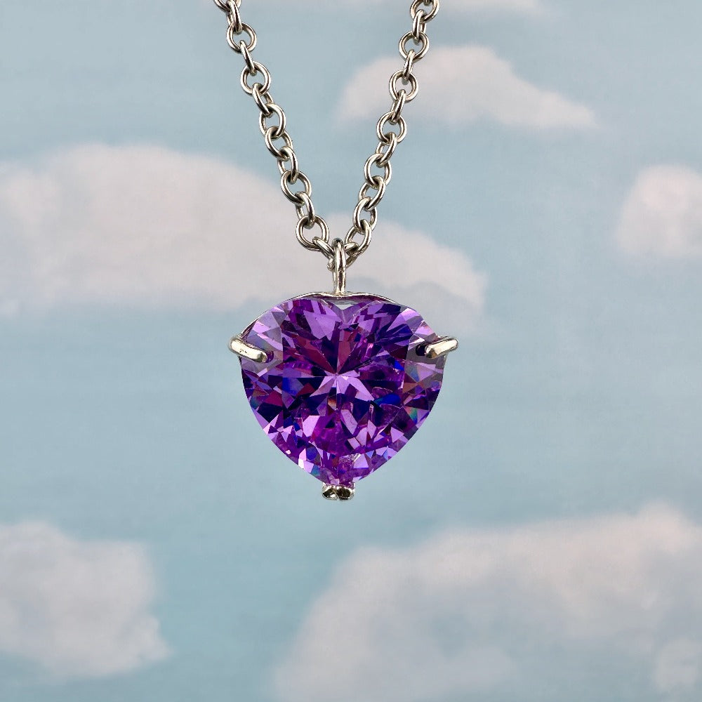 Lavender Heart CG Treasures Necklace