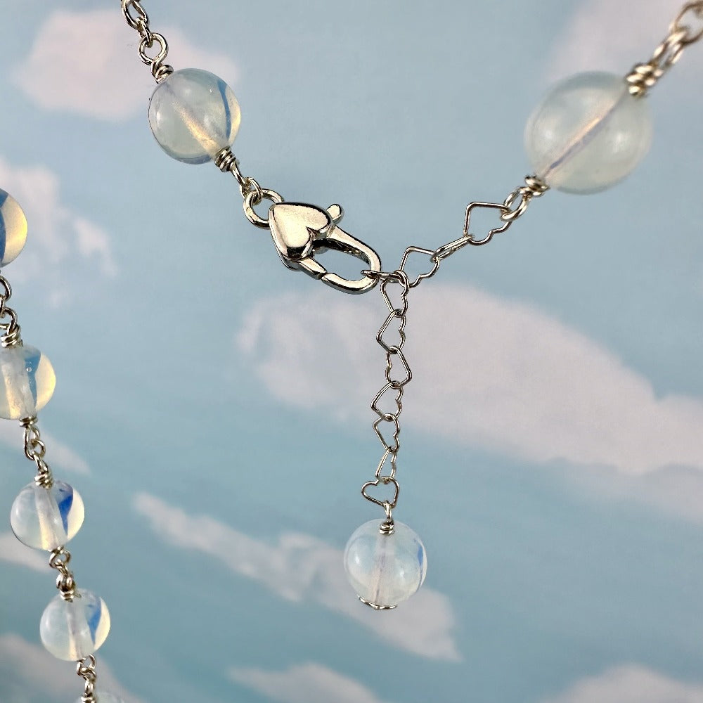 Feather on Opalite chain CG Treasure Necklace