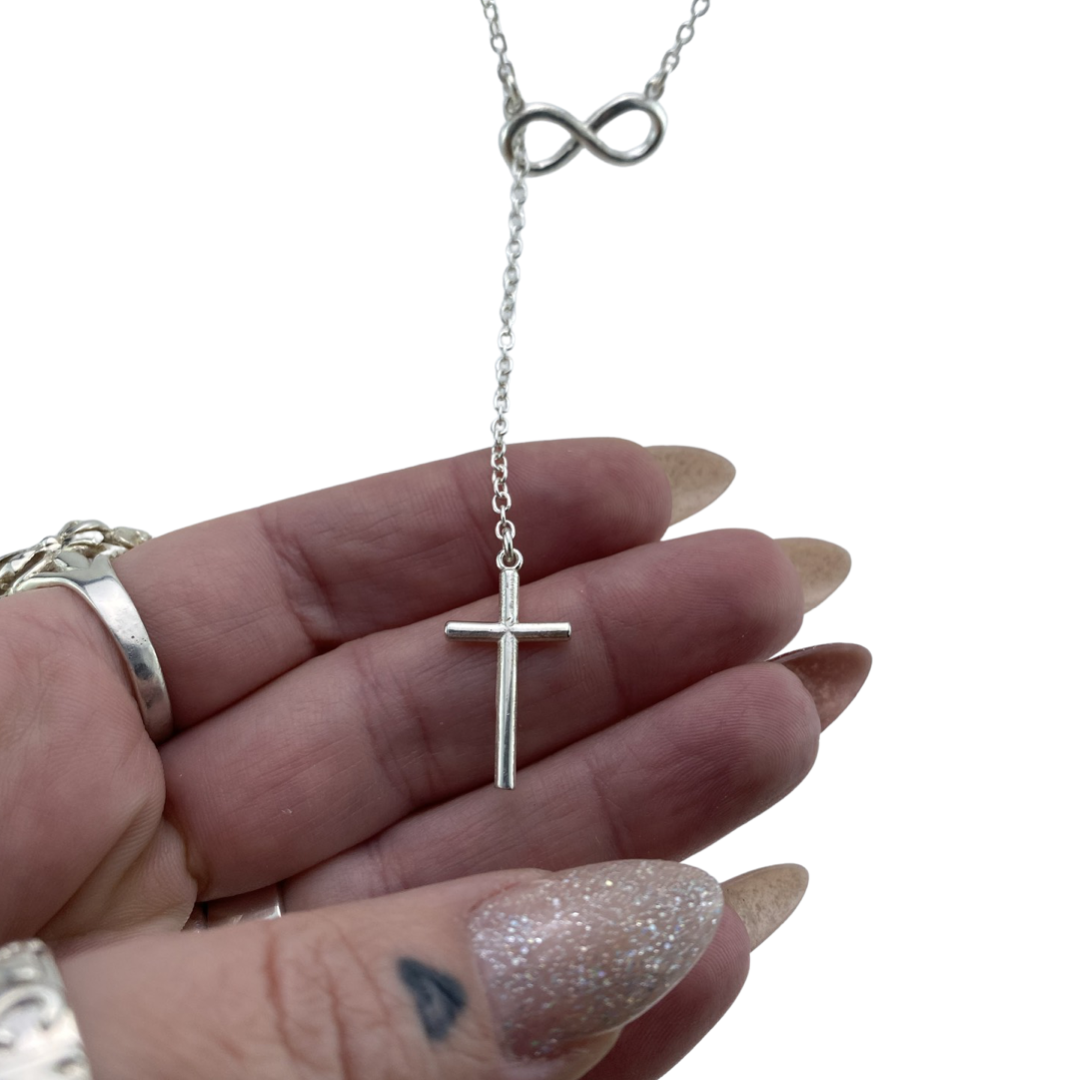 Infinity and Cross necklace