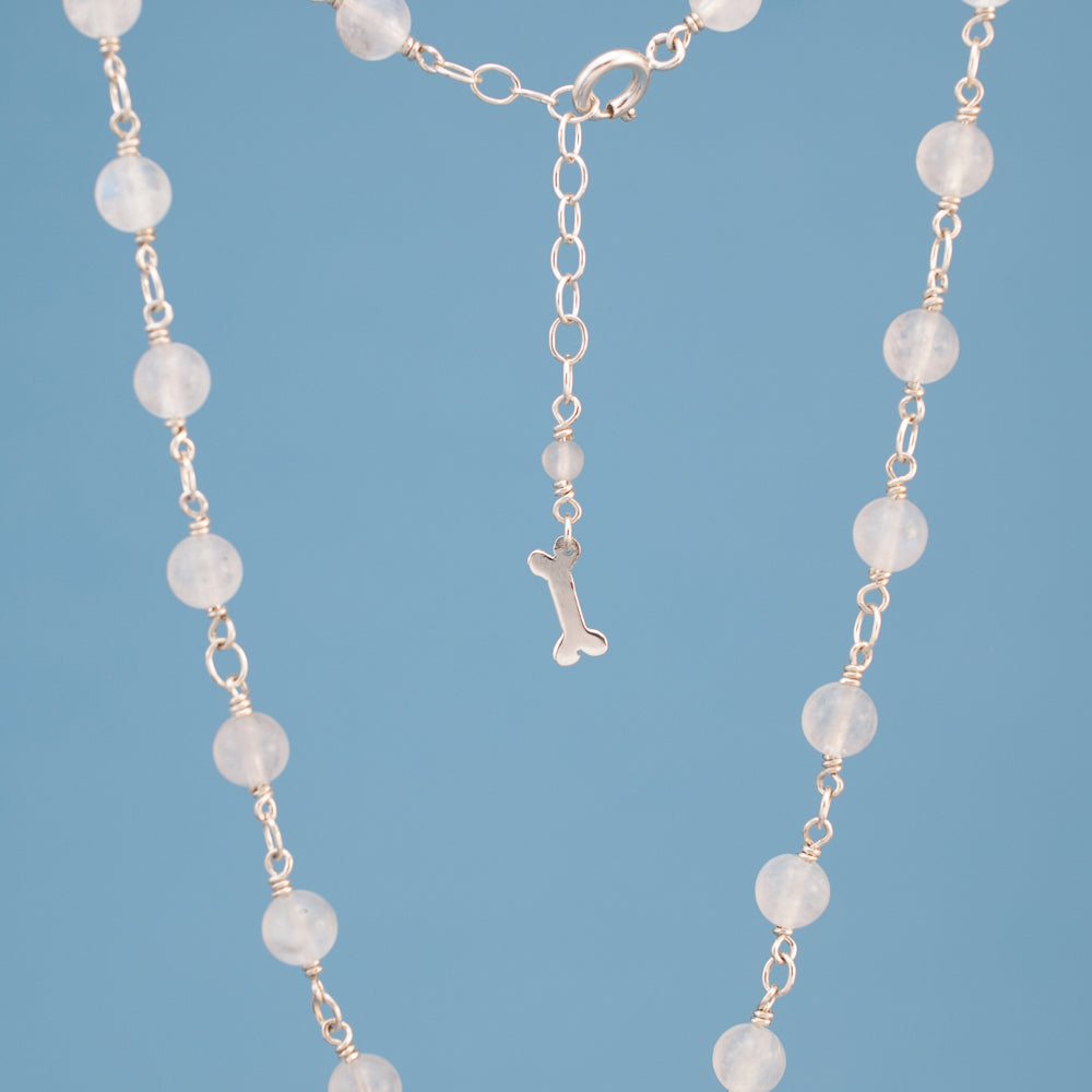 Kaylah moonstone Open heart Necklace