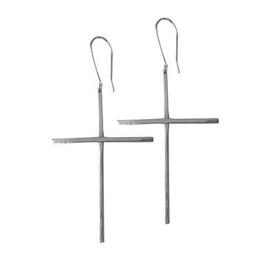 "PaPa don't PREACH" Large Cross Earrings