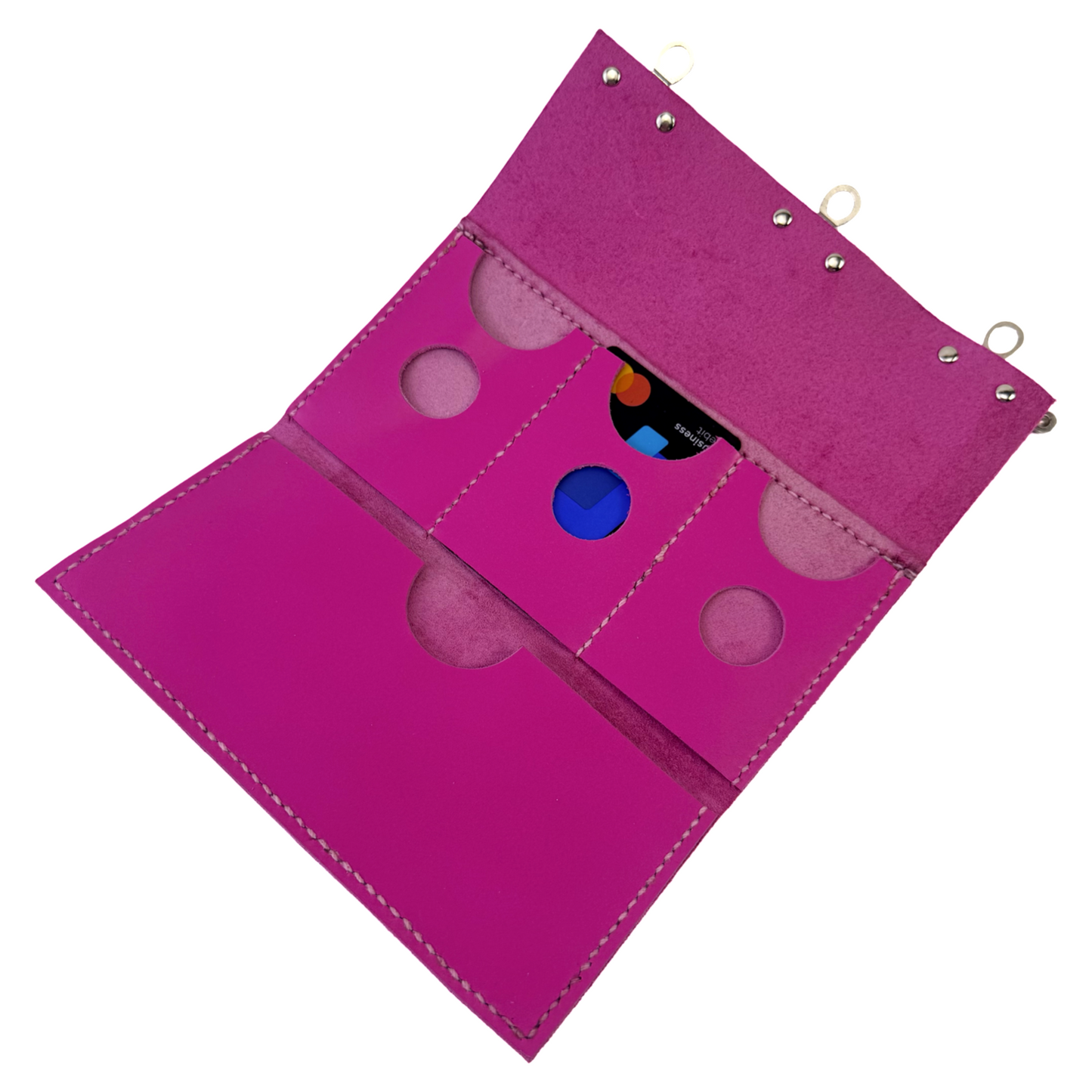 Fuchsia leather wallet