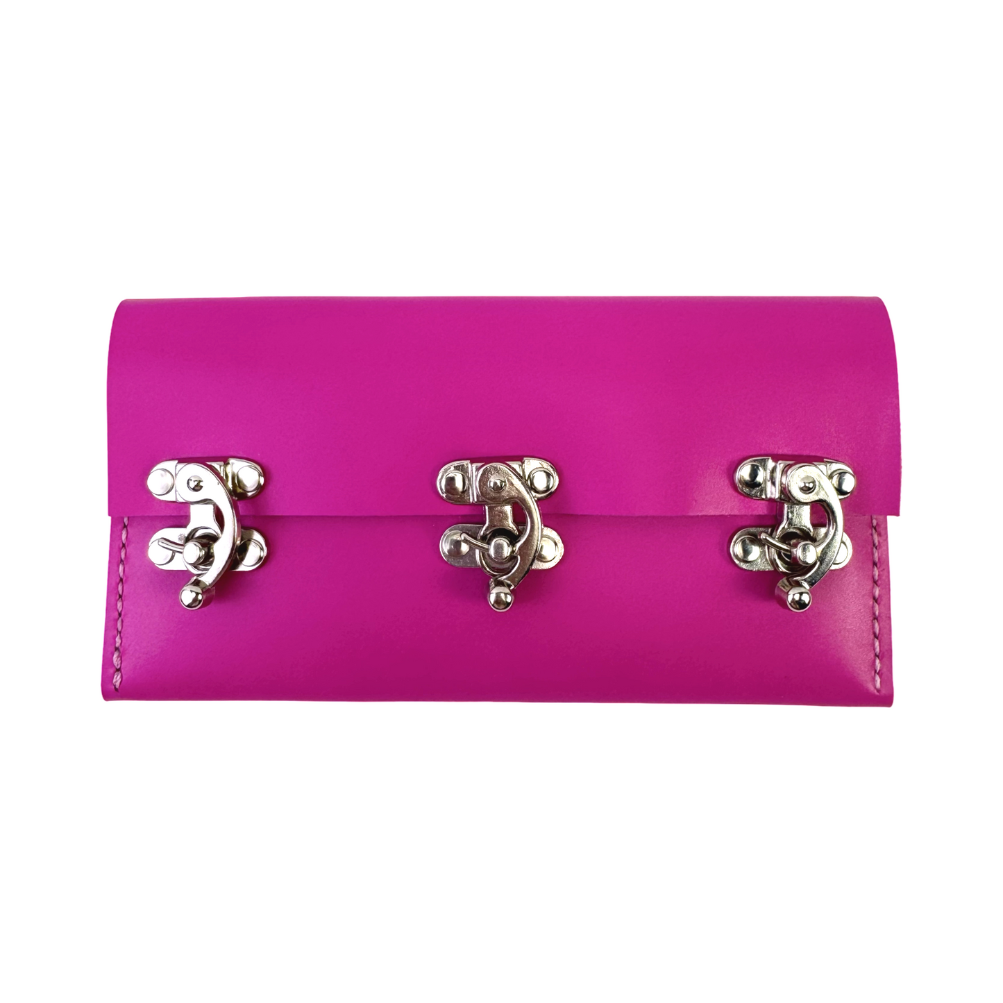 Fuchsia leather wallet
