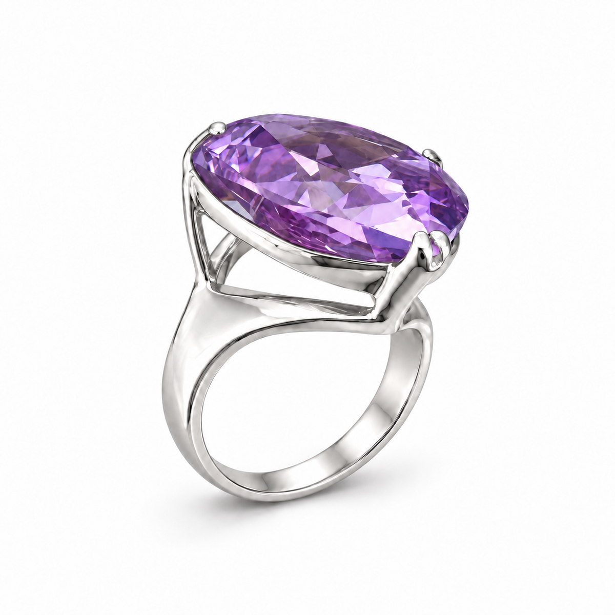 Lavender Heart CG Treasures Ring
