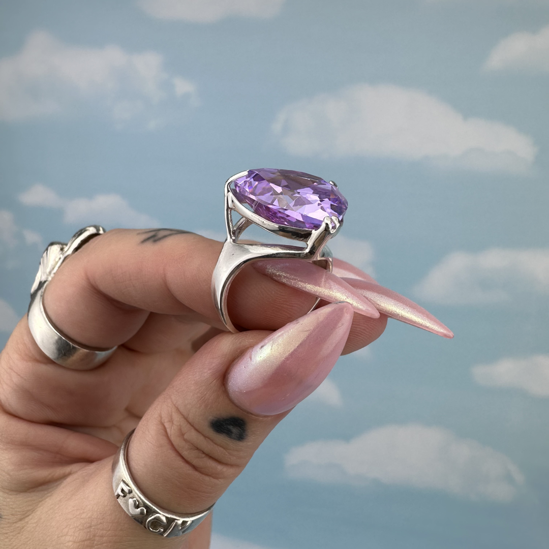 Lavender Heart CG Treasures Ring