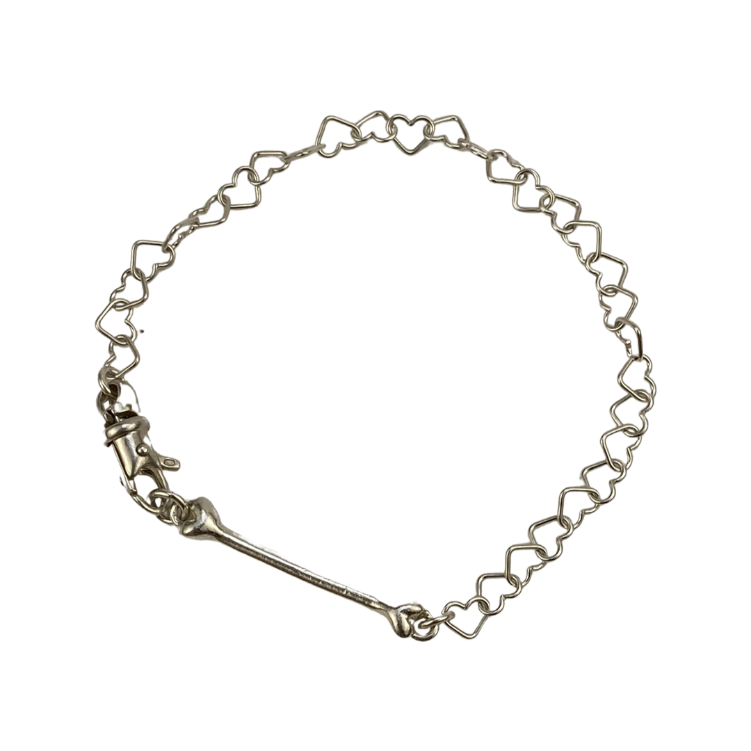 "Dog Love" with hearts chain Bracelet